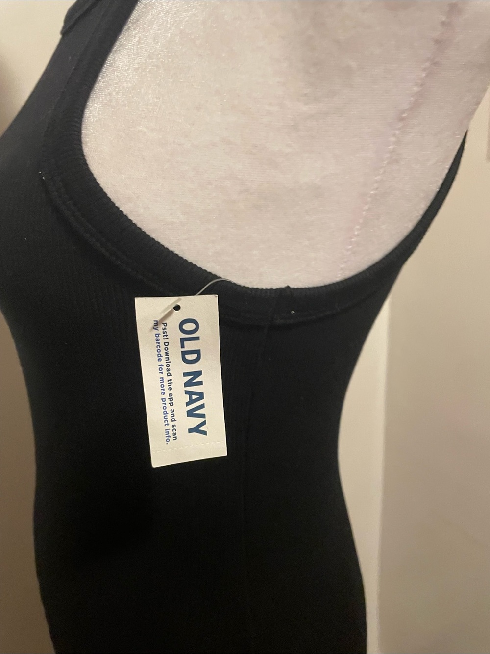 Old Navy Black Ribbed Tank dress - Scoop Neck